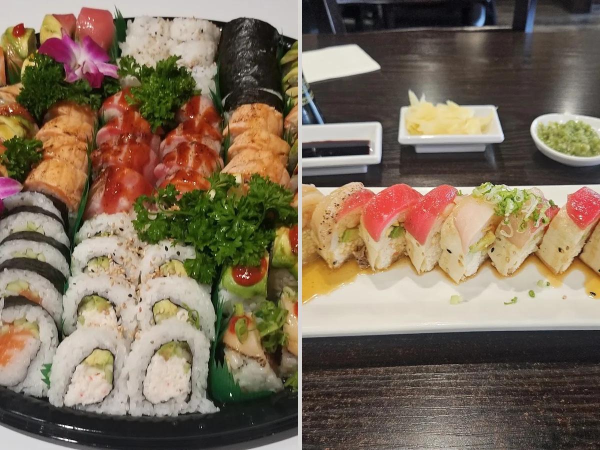 Fresh rolls and bowls arranged for a meal.