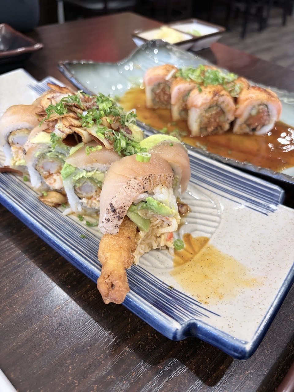 Shrimp Tempura Sushi Rolls with Sauce